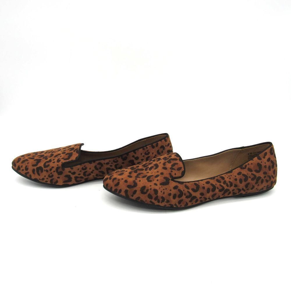 Abound Kenni Fab Leopard Fabric Ballet Flats SZ 8